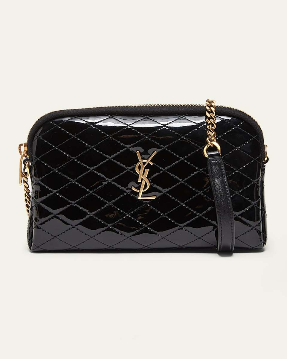 Gaby YSL Mini Crossbody Bag in Quilted Patent Leather